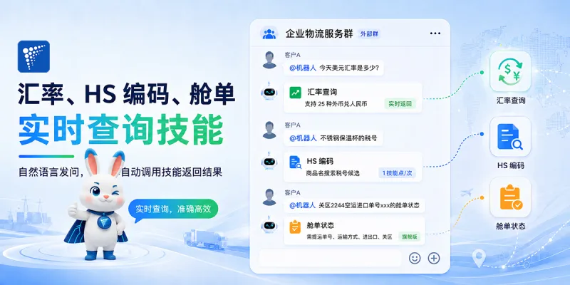 汇率、HS 编码、舱单:智能体里的实时查询技能